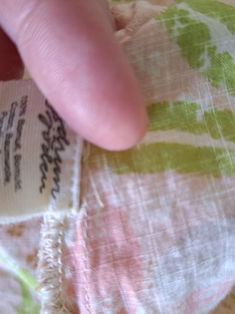 Gudrun Sjödén Organic Cotton Green Floral Tunic Dress Embroidered Size Medium - Picture 14 of 16